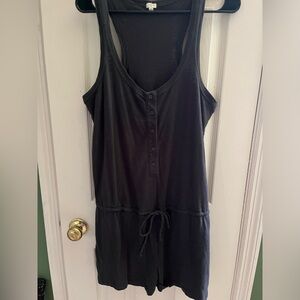 J crew dark gray tank romper